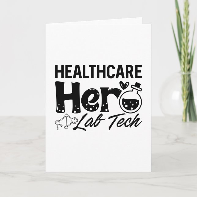 Laboratory Technician Healthcare Hero Lab Tech Kort (Framsida)