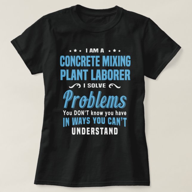 Laborer för betongblandningsanläggning t shirt (Design framsida)