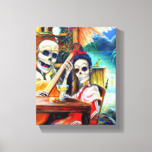 LaBorracha day of the dead Canvastryck