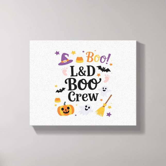 Labour and Delivery Nurse Halloween Pumpkin Ghost  Canvastryck (Framsida)