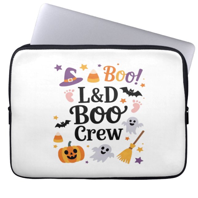 Labour and Delivery Nurse Halloween Pumpkin Ghost  Laptop Fodral (Framsidan)