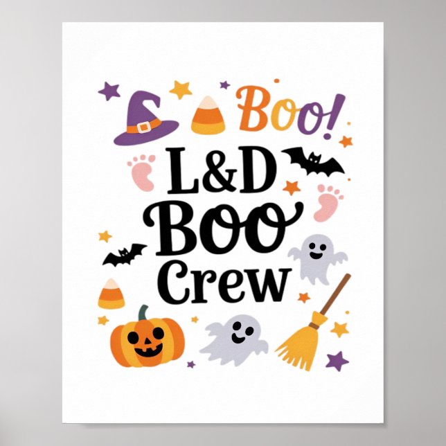 Labour and Delivery Nurse Halloween Pumpkin Ghost  Poster (Framsidan)