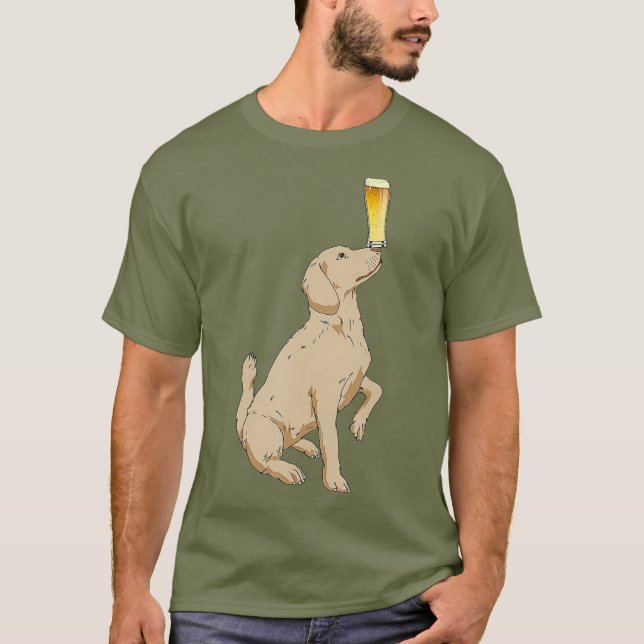 Labour Retriever Beer Älskare Shirt Craft Beer T (Framsida)