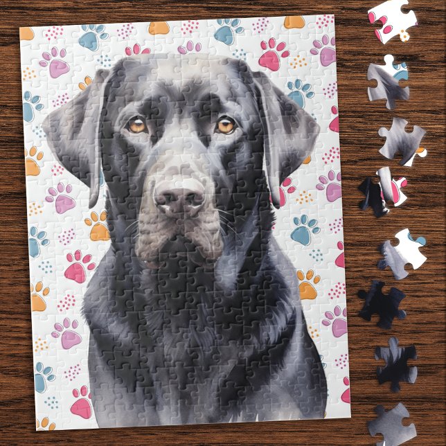 Labour Retriever Hund Colorful Tass avtryck Pussel (Skapare uppladdad)