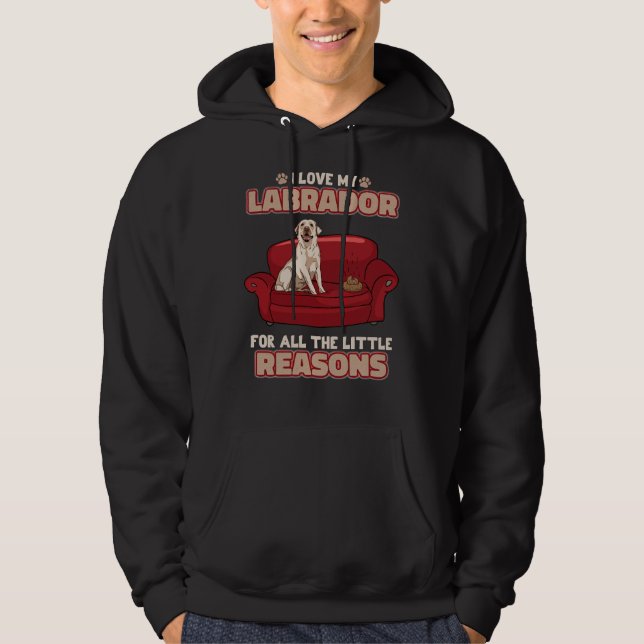 Labour Retriever Puppy Hund Hoodie (Framsida)