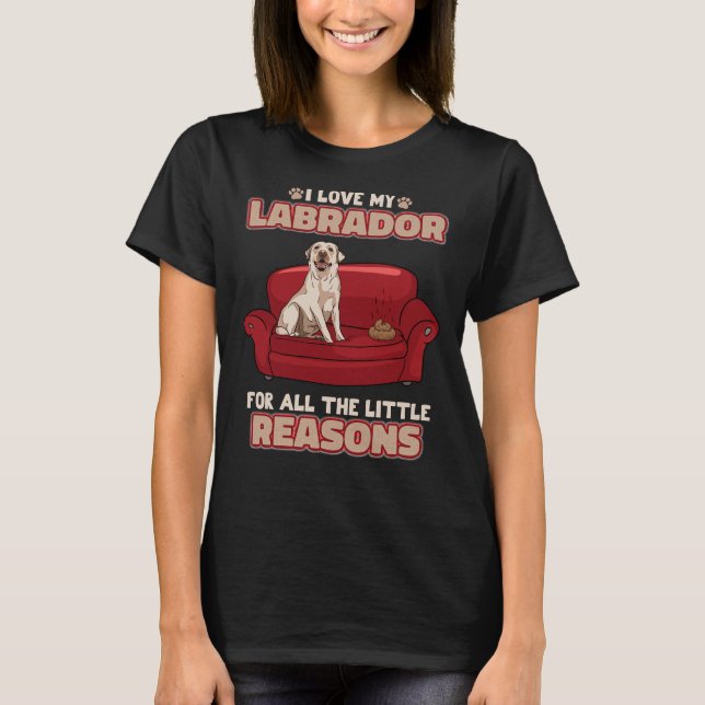 Labour Retriever Puppy Hund T Shirt (Framsida)