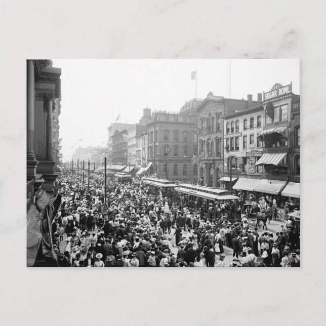 Labourdagen Crowd, Buffalo, NY: 1900 Vykort (Framsida)