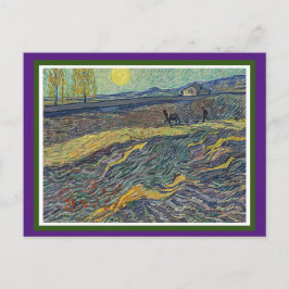 Laboureur dans un Champ, Van Gogh, Fine Art Vykort