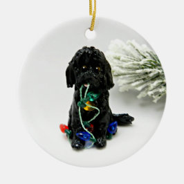 Labra Doodle Golden Doodle Hund jul Ornament
