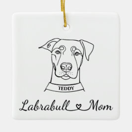 Labrabull Mamma Julgransprydnad Keramik
