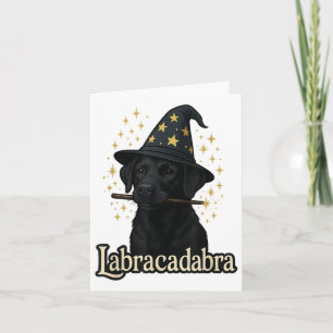Labracadabra Funny Svart lab Hund-guide Halloween Kort