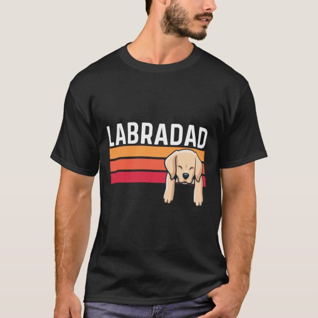 Labradad labrador hund pappa manar gul lab ägare T Shirt (Framsida)