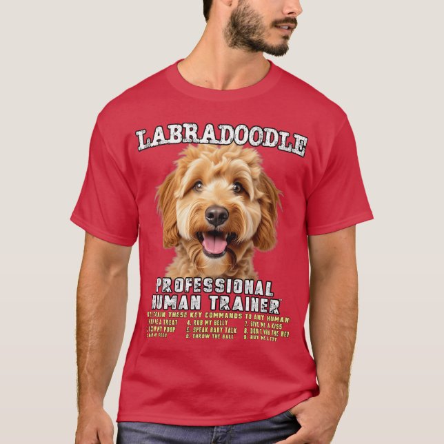 Labradle Professional Hurainer Labra Doodle creati T Shirt (Framsida)