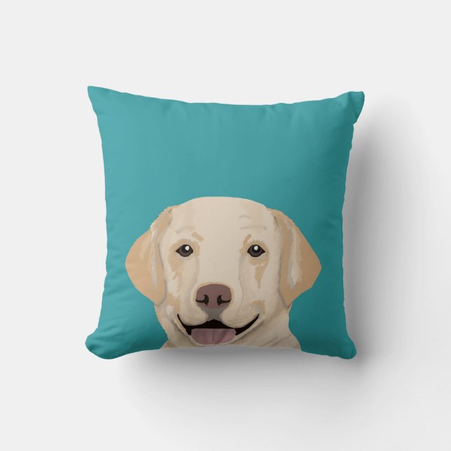 Labradokudde - söt labbkudde i hund kudde (Framsida)