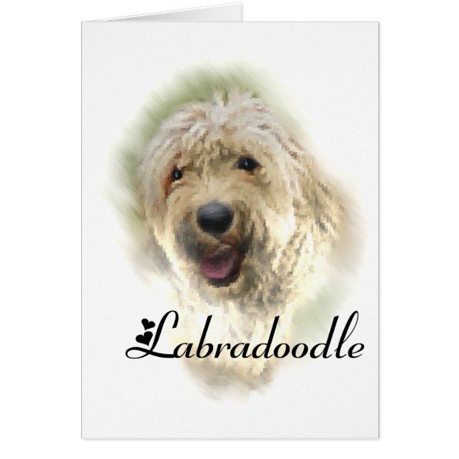 Labradoodle Älskare Gifts Hälsningskort (Framsidan)