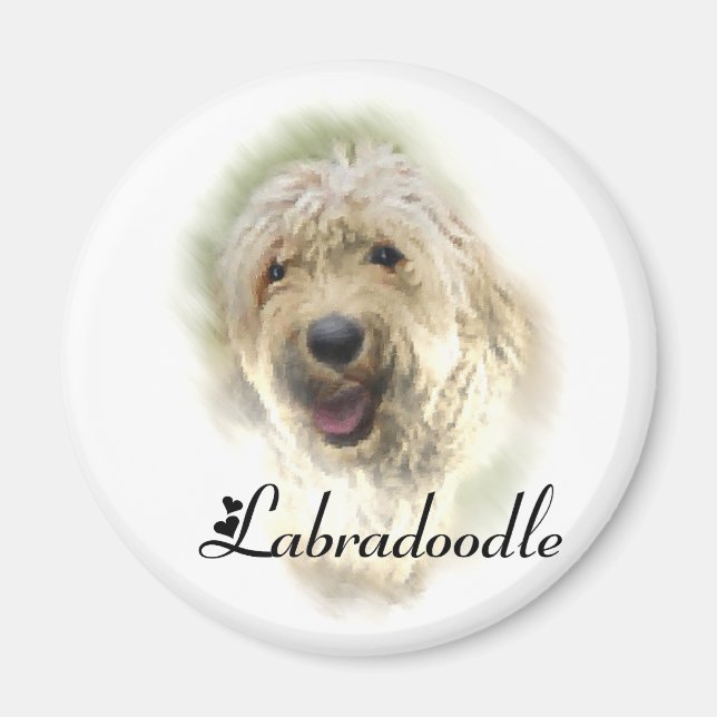 Labradoodle Älskare Gifts Magnet (Framsidan)