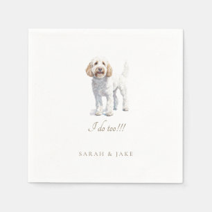 Labradoodle Anpassningsbar Pet Bröllop Napkins Pappersservett