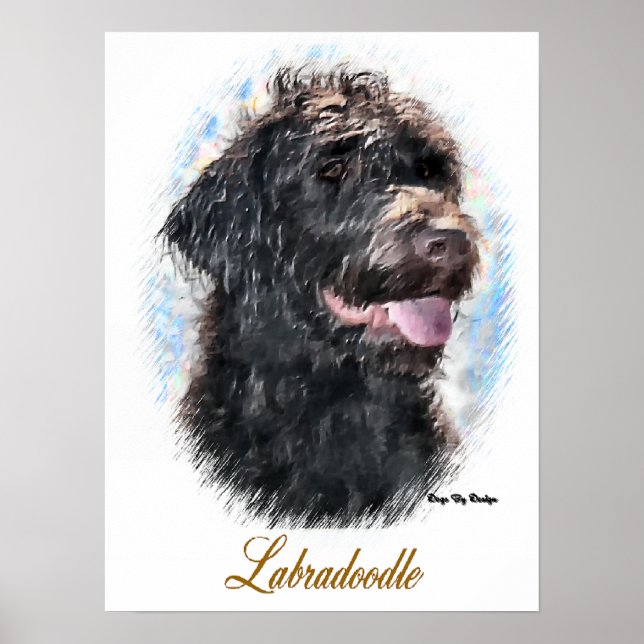 Labradoodle Art Print Poster (Framsidan)