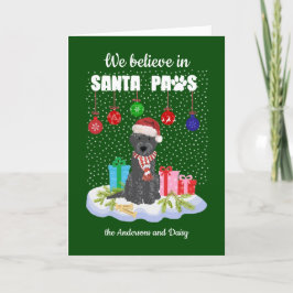 Labradoodle Believe Santa Paws Christmas Helgkort