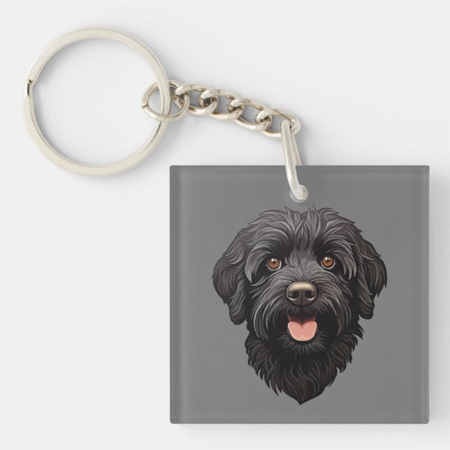 Labradoodle Black Hund (Framsidan)