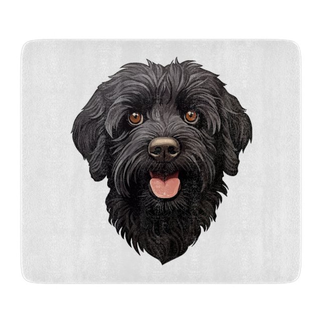 Labradoodle Black Hund (Framsidan)