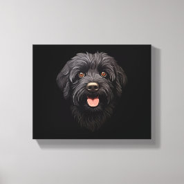 Labradoodle Black Hund Canvastryck