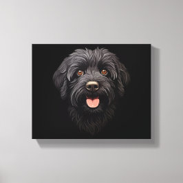 Labradoodle Black Hund Canvastryck