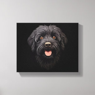 Labradoodle Black Hund Canvastryck