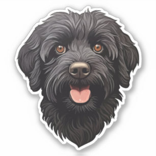 Labradoodle Black Hund Klistermärken