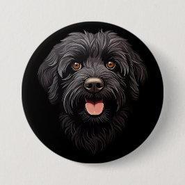 Labradoodle Black Hund Knapp