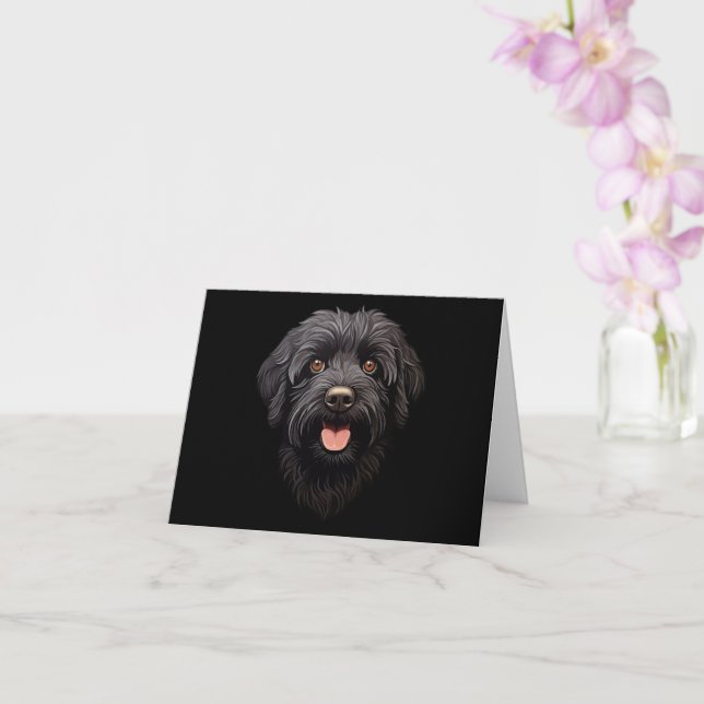 Labradoodle Black Hund Kort (Orkide)