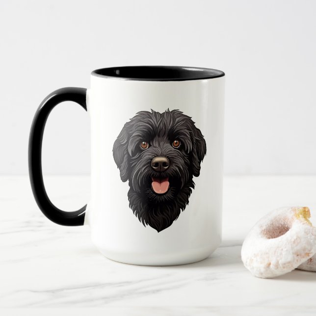 Labradoodle Black Hund Mugg (Med munk)