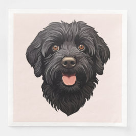 Labradoodle Black Hund Pappersservett