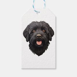 Labradoodle Black Hund Presentetikett