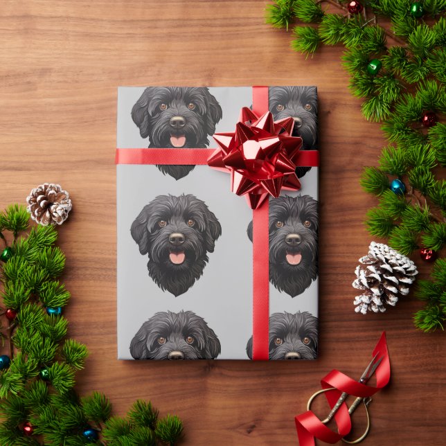 Labradoodle Black Hund Presentpapper (Julgåva)