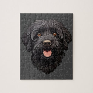 Labradoodle Black Hund Pussel