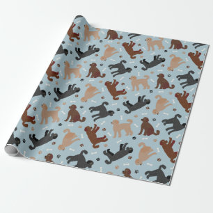Labradoodle Bones and Tass Wrapping Papper Presentpapper