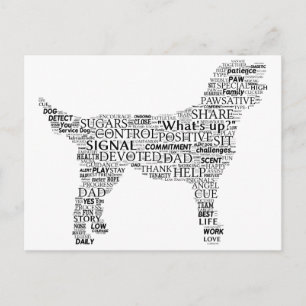 Labradoodle Cloud Silhouette-vykort Vykort