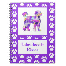 Labradoodle Cute Hund Silhouette Tass Lila PY&B