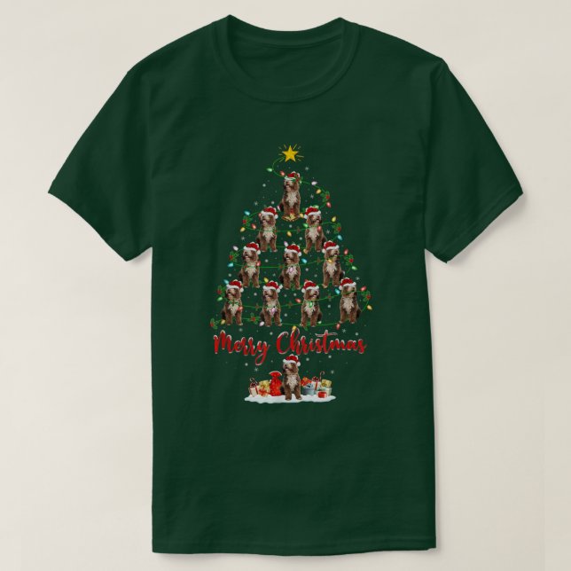 Labradoodle Dog Matching Santa Labradoodle Christm T Shirt (Design framsida)
