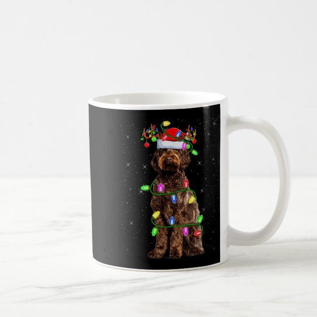 Labradoodle Dog Xmas Lighting Santa Labradoodle Ch Kaffemugg (Höger)