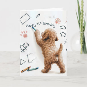Labradoodle Doödling för 95:e födelsedagen Kort