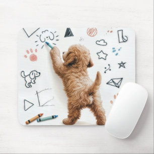 Labradoodle Doodling med Kritor Musmatta