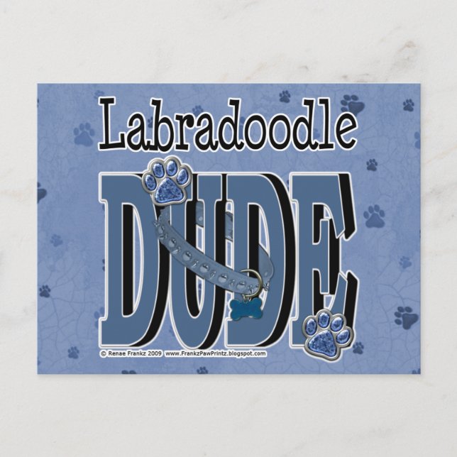 LabraDoodle DUDE Vykort (Framsida)