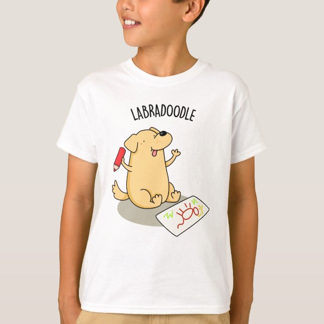 Labradoodle Funny Labrador Hund Pun T Shirt (Framsida)