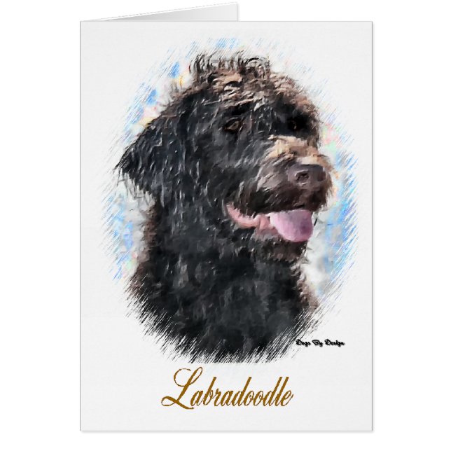 Labradoodle-gåvor Hälsningskort (Framsidan)