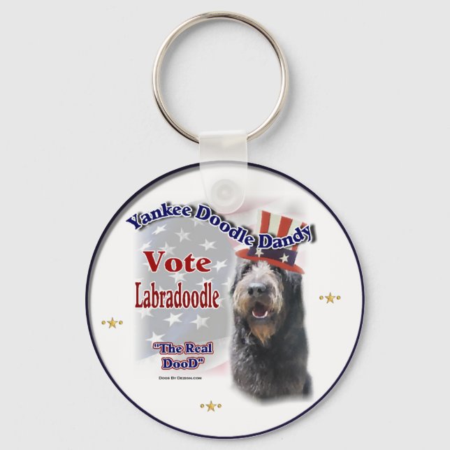 Labradoodle-gåvor Nyckelring (Framsida)