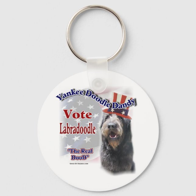 Labradoodle-gåvor Nyckelring (Framsida)