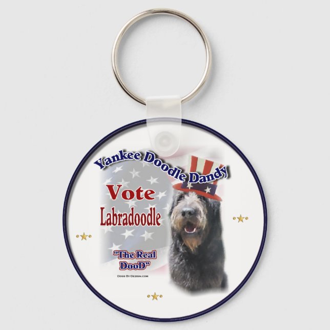 Labradoodle-gåvor Nyckelring (Framsida)