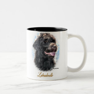 Labradoodle gåvor Två-Tonad mugg